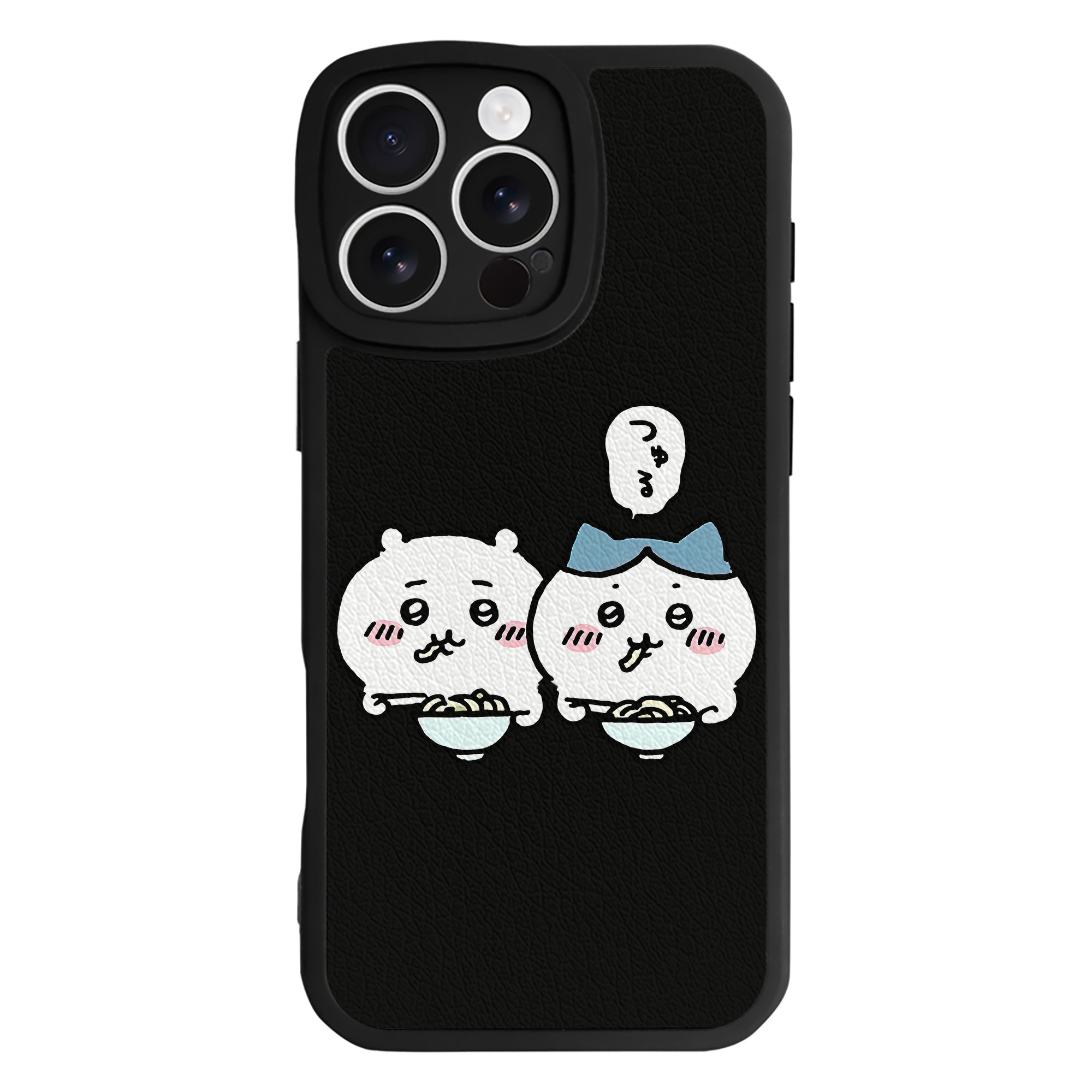 （画像用） ちいかわ ハチワレ Chii-kawa hachiware 【iPhone 16シリーズ対応】シリコンスマホケース（レザー調） 材質：シリコン
